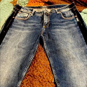 Silver Jeans Women's Straight Leg Blue Denim